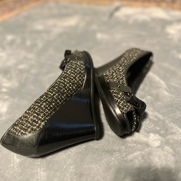 Sperry Top Sider peep toe wedge leather tweed NWOT Size 8 - Picture 9 of 12